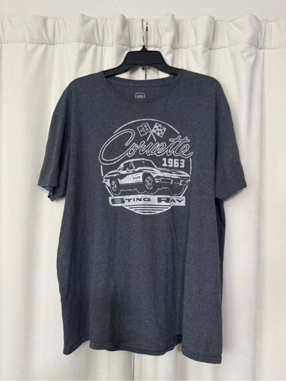 Hybrid Apparel Charcoal Gray Corvette 1963 Sting Ray Graphic Tee